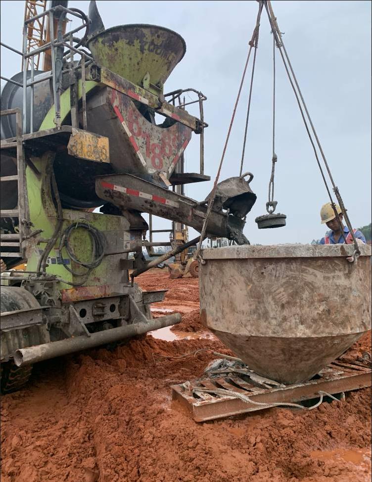 贯注桩施工,贯注混凝土,灌桩